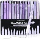 Conjunto de canetas de tinta gel com quatro doces, pacote com 14 marcadores roxos Conjunto de canetas de tinta gel com quatro doces, pacote com 14 marcadores roxos