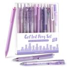 Conjunto de canetas de tinta gel, quatro doces, pacote com 12 cores pastel com marcador