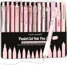 Conjunto de canetas de tinta gel, quatro doces, pacote com 14, com marcador, 12 pretas Conjunto de canetas de tinta gel, quatro doces, pacote com 14, com marcador, 12 pretas
