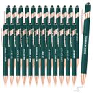 Conjunto de canetas esferográficas Yeaqee, 24 peças, caneta de tinta preta, verde escuro