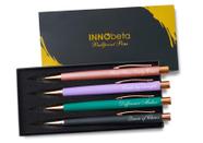 Conjunto de canetas InnoBeta Boss Lady, caneta esferográfica, pacote com 4, ouro rosa