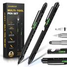 Conjunto de canetas multiferramentas Jasee 9 em 1 com LED, caneta, nível e chave de fenda Conjunto de canetas multiferramentas Jasee 9 em 1 com LED, caneta, nível e chave de fenda