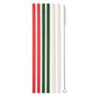 Conjunto de canudos de glitter de Natal reutilizáveis Swig Life de 26 cm