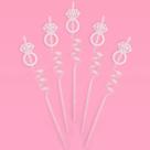 Conjunto de canudos reutilizáveis xo, Fetti Bachelorette, 12 unidades