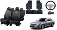 Conjunto de Capa Azera 08-12 + Capa de Volante + Tapete de Veludo Premium