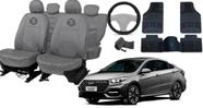 Conjunto de capa couro cinza Arrizzo 6 Pro 2022 a 2024 com toque suave