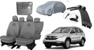 Conjunto de capa couro cinza CRV + brinde limpador