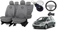 Conjunto de capa couro Yaris + chaveiro de brinde