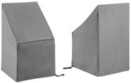 Conjunto de capa de cadeira de pátio Crosley Furniture Waterproof Grey 2 unidades