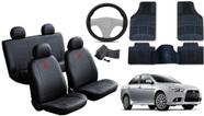 Conjunto de Capa de Couro Durável para Lancer GT 2010 a 2019 + Tapete Completo Conjunto de Capa de Couro Durável para Lancer GT 2010 a 2019 + Tapete Completo