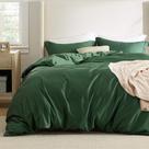 Conjunto de capa de edredom Bedsure Cooling King Forest Green Cotton
