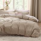 Conjunto de capa de edredom Bedsure Deep Beige, algodão pré-lavado, King