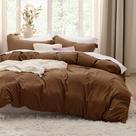 Conjunto de Capa de Edredom Bedsure King Size 3 Peças - Marrom - Pré-Lavado