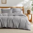 Conjunto de Capa de Edredom Bedsure Queen Size - Dupla Camada de Microfibra Macia Cinza Conjunto de Capa de Edredom Bedsure Queen Size - Dupla Camada de Microfibra Macia Cinza
