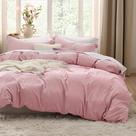 Conjunto de Capa de Edredom Bedsure Rosa Queen Size 3 Peças - Pré-Lavado Conjunto de Capa de Edredom Bedsure Rosa Queen Size 3 Peças - Pré-Lavado