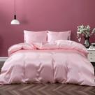 Conjunto de capa de edredom de cetim P Pothuiny Twin/Twin XL Blush Pink