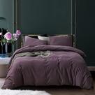 Conjunto de capa de edredom ECOCOTT lilás roxo 100% algodão lavado King