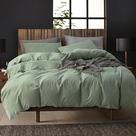 Conjunto de capa de edredom ECOCOTT Sage Green Queen Size 100% algodão