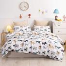 Conjunto de capa de edredom Ivellow Twin 100% algodão para crianças com padrão para cães