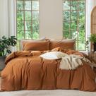 Conjunto de capa de edredom MooMee Bedding 100% algodão lavado e linho King