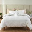 Conjunto de capa de edredom Simple & Opulence French Linen Off White King