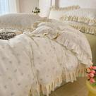 Conjunto de capa de edredom VM VOUGEMARKET Flower Ruffled Twin Size