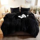 Conjunto de capa de edredom XeGE Plush Shaggy Luxury Ultra Soft Twin