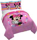 Conjunto de capa de edredon Jay Franco Minnie Mouse rosa Queen Size Conjunto de capa de edredon Jay Franco Minnie Mouse rosa Queen Size