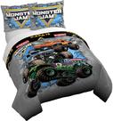 Conjunto de capa de edredon Jay Franco Monster Jam Queen Size 3 peças