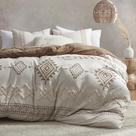 Conjunto de capa de edredon Oli Anderson Boho Queen Size Bege/Terracota