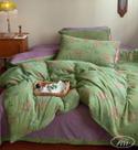Conjunto de capa de edredon VM VOUGEMARKET Green Flower Twin Size