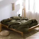 Conjunto de capa de edredon VM VOUGEMARKET Olive Green Queen Size
