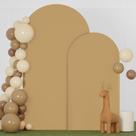 Conjunto de capa de fundo em arco FANPROMS Khaki, 6 pés, 7,2 pés, elastano x2 Conjunto de capa de fundo em arco FANPROMS Khaki, 6 pés, 7,2 pés, elastano x2