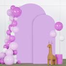 Conjunto de capa de fundo FANPROMS Arch de 2 capas de arco de casamento lavanda de 6 pés e 7,2 pés para capa de arco Conjunto de 2 capas de fundo em arco de balão para festas