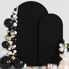 Conjunto de capa de fundo Wedding Arch Wokceer 2, elastano, preto