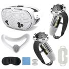 Conjunto de capa de silicone 7 peças para Meta Quest 3S VR branco