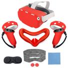 Conjunto de capa de silicone JYMEGOVR para Oculus Quest 2 Red