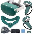 Conjunto de capa de silicone JYMEGOVR para Oculus Quest 2 verde