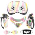 Conjunto de capa de silicone Rechale para Meta Quest 3S VR Macaron
