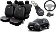Conjunto de Capa do Citroen C3 2021 a 2024 + Chaveiro e Capa de Volante Funcional e Sofisticado