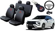 Conjunto de Capa Eclipse Cross 2017 a 2024 + Chaveiro + Capa de Volante: Toque Exclusivo