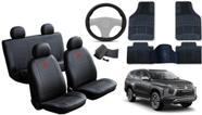 Conjunto de Capa Ergonômica Pajero Sport 2018 a 2024 + Tapete Sob Medida e Volante Durável