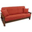 Conjunto de Capa para Futon Blazing Needles em Microsuede Vermelho Cardinal