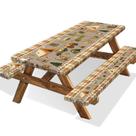 Conjunto de Capa para Mesa de Piquenique Uokiuki 3 Peças Impermeável 76x183 cm