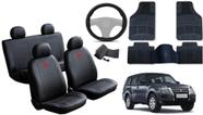 Conjunto de Capa Resistente Pajero 2012 a 2018 com Tapete de Couro e Volante Elegante