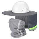 Conjunto de capacete, proteção de pescoço e polaina de pescoço, cinza reflexivo
