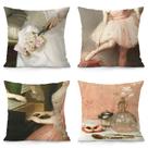 Conjunto de capas de almofada Classic Art Vintage Style 35x35cm (conjunto de 4)