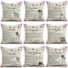 Conjunto de capas de almofada com 9 citações inspiradoras decorativas de linho