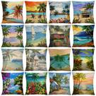 Conjunto de capas de almofada Tropical Beach Landscape 45x45cm 16 unidades Conjunto de capas de almofada Tropical Beach Landscape 45x45cm 16 unidades