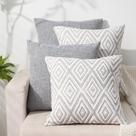 Conjunto de capas de almofadas decorativas HPUK Poliéster 45x45cm Cinza x4